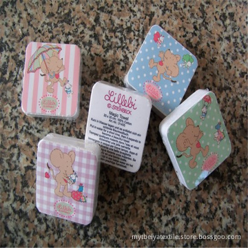 Promotional Magic 100% Cotton Ssquare Shaped Compressed Towel